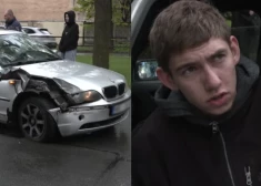 “Nespēju tikt galā ar vadību”: BMW vadītājs ar “baltajām tiesībām” ietriecas kioskā