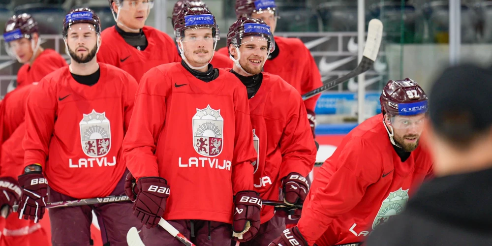 Latvijas izlases treniņš (foto: Ansis Ancovs/LHF)
