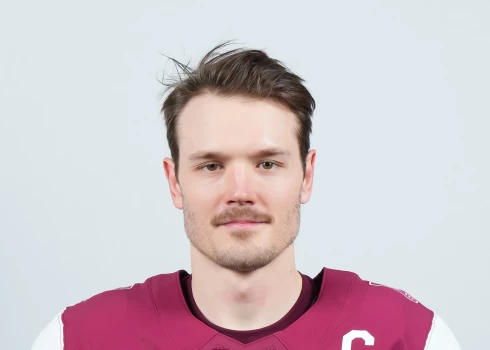 Latvijas hokeja izlases kapteinis Rūdolfs Balcers.