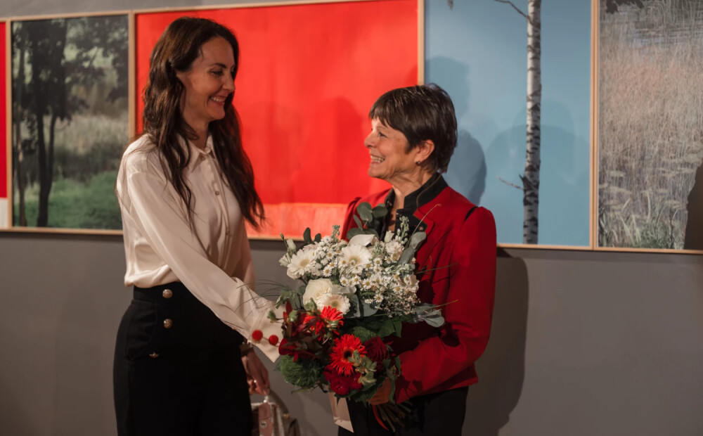 FOTO: Liepājas muzejā atklāta franču mākslinieces Martinas Lafonas izstāde