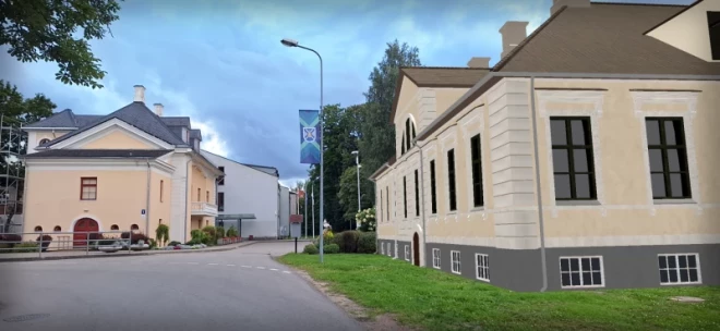 Iecavas muižas pils teritorija šodien.