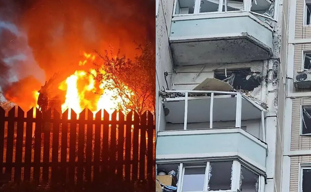 Maskava piedzīvo masīvu dronu triecienu: ziņo par sprādzieniem centrā, ugunsgrēkiem lidostās un simtiem atceltu lidojumu