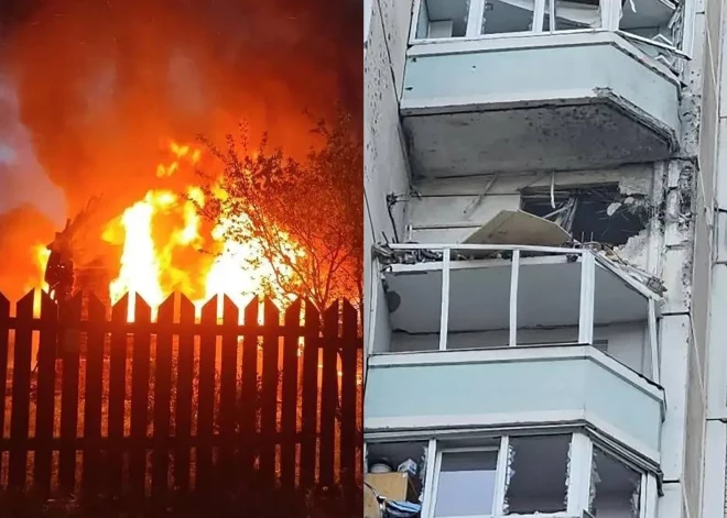 Maskava piedzīvo masīvu dronu triecienu: ziņo par sprādzieniem centrā, ugunsgrēku Šeremetjevas lidostā un simtiem atceltu reisu