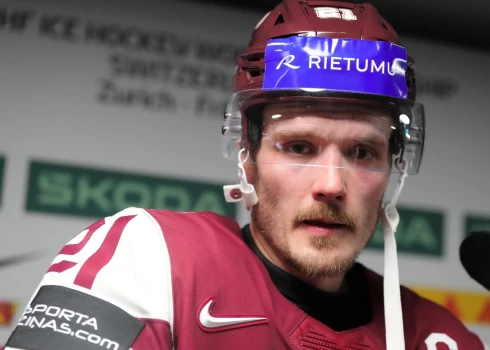 Latvijas hokeja izlases kapteinis Rūdolfs Balcers.