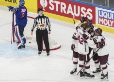 Latvija pārliecinoši pieveic Lielbritāniju (foto: Guntis Lazdāns / LHF)