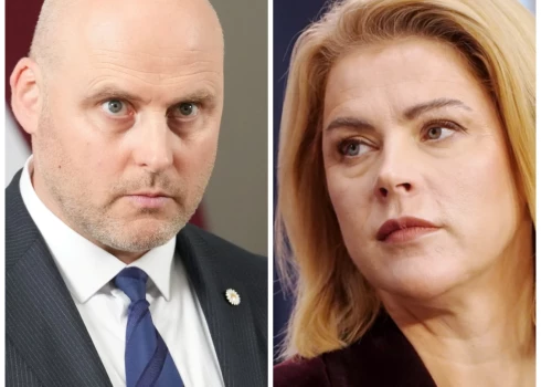 Jaunās valdības veidotājs Andris Kulbergs un 14. maijā demisionējusī premjerministre Evika Siliņa (foto: Edijs Pālens / Zane Bitere / LETA; kolāža: jauns.lv)