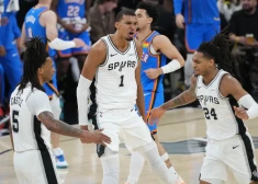 Viktora Vembanjamas dominance un sniegums aizsardzībā ļauj "Spurs" panākt neizšķirtu NBA Rietumu finālā