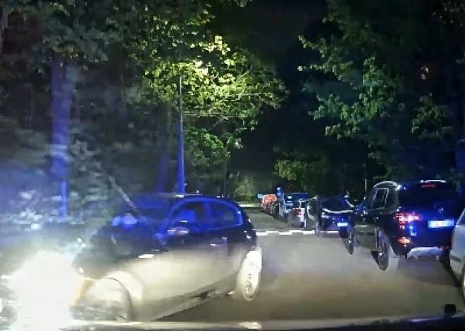Ночная погоня в Вецмилгрависе: водитель BMW сбежала в лес и попыталась распылить газ в лицо полицейскому