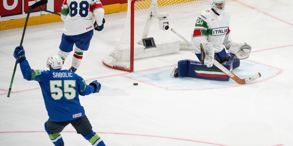 Slovēņi bija pārāki ar rezultātu 5:1.