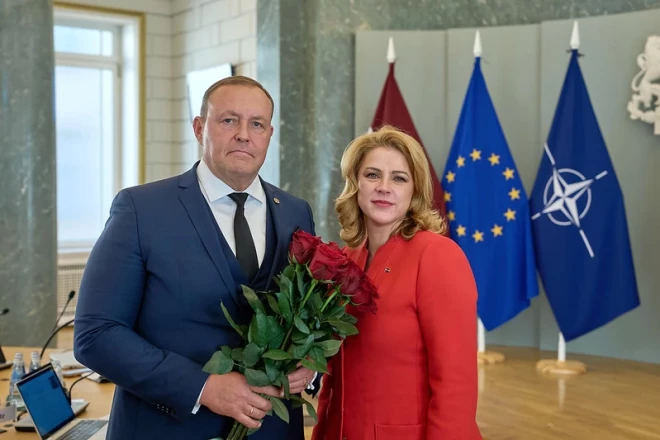 Рихард Козловскис и Эвика Силиня.