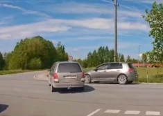Raiskuma pagastā autovadītājs gandrīz izraisa smagu avāriju un mierīgi aizbrauc. VIDEO