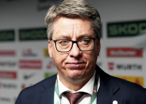 Latvijas hokeja izlases galvenais treneris Harijs Vītoliņš.