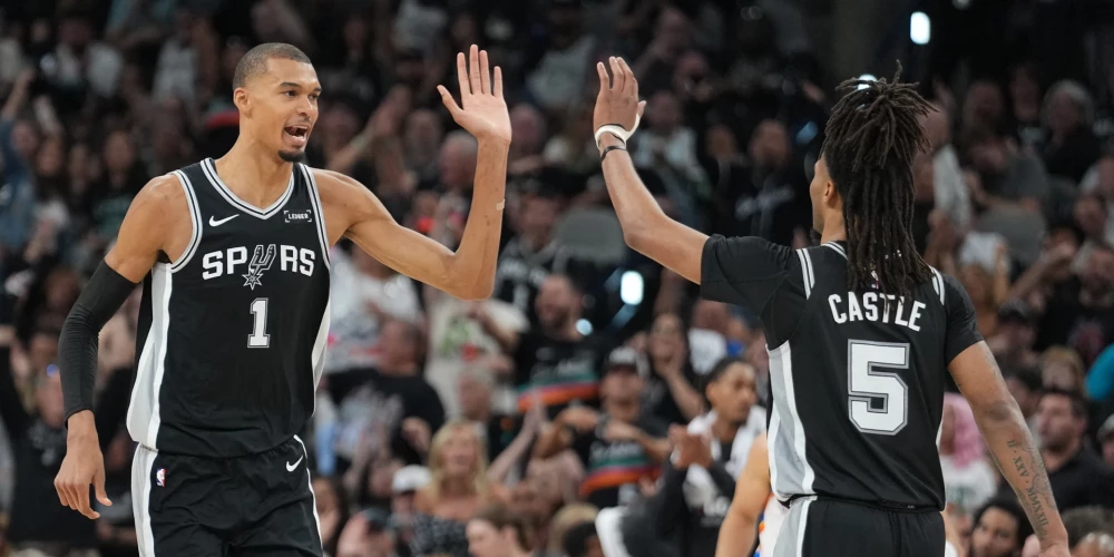 Sanantonio "Spurs" līderi izrauj izšķirošo maču Rietumu finālā. 