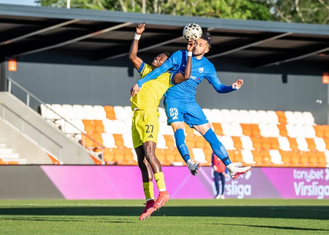 RFS ar vēliem vārtiem Latvijas futbola virslīgas mačā pārspēj "Super Novu"