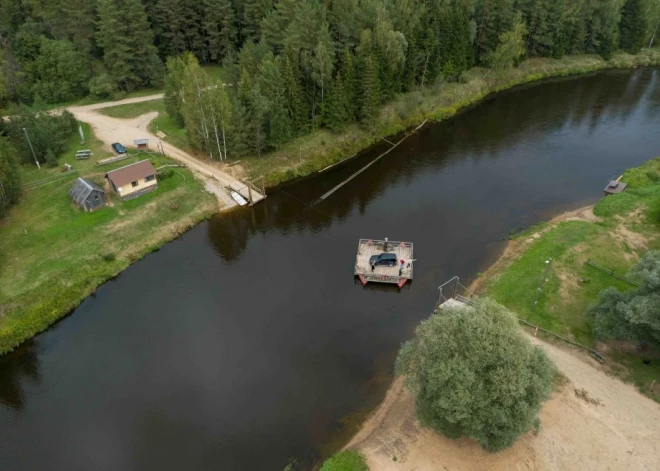 Līgatnes pārceltuve pēc apjomīga remonta atsākusi darbu