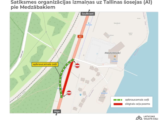 Ādažu novadā zem Tallinas šosejas sāk būvēt tuneli gājējiem un velosipēdistiem