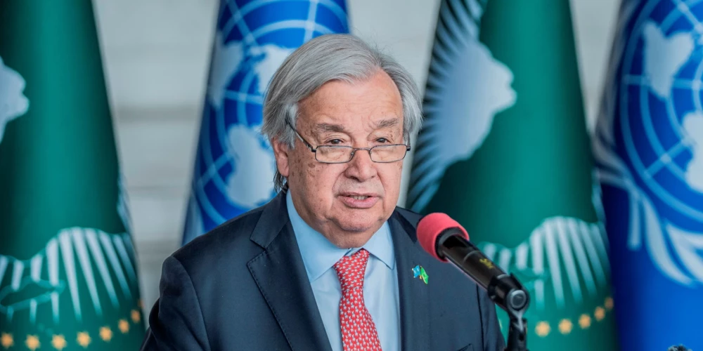 Pašreizējais ANO ģenerālsekretārs Antoniu Guterrešs.