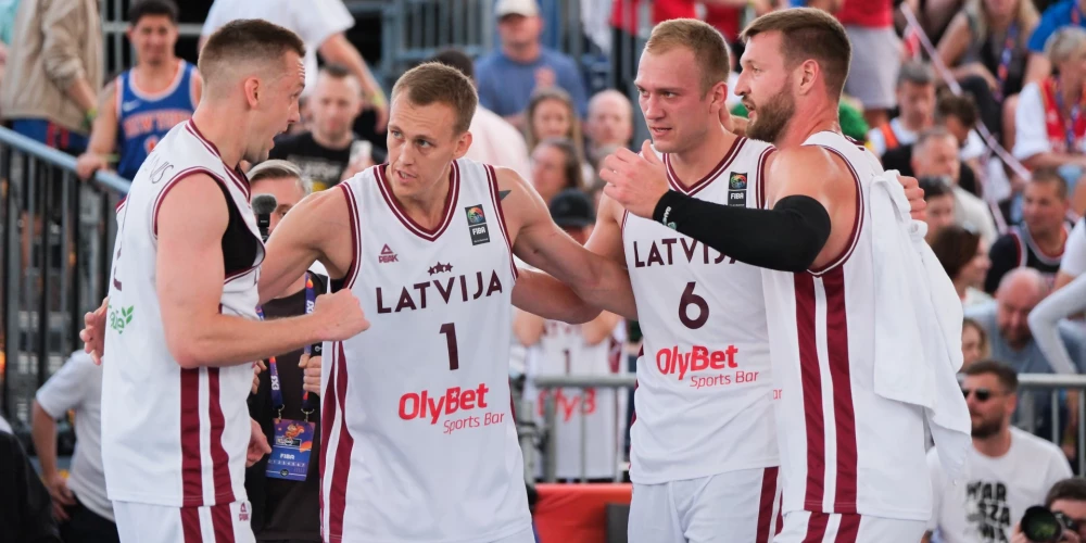 Latvijas 3x3 basketbolisti Pasaules kausā sasniedz finālu.