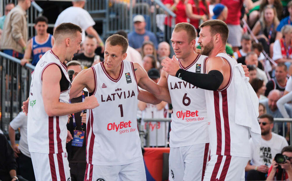 Lasmanis ar precīzu tālmetienu nodrošina Latvijas 3x3 basket