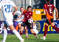 Latvijas futbolistes dramatiski piekāpjas Slovākijai, noslēdzot Pasaules kausa kvalifikācijas turnīru un zaudējot vietu B līgā