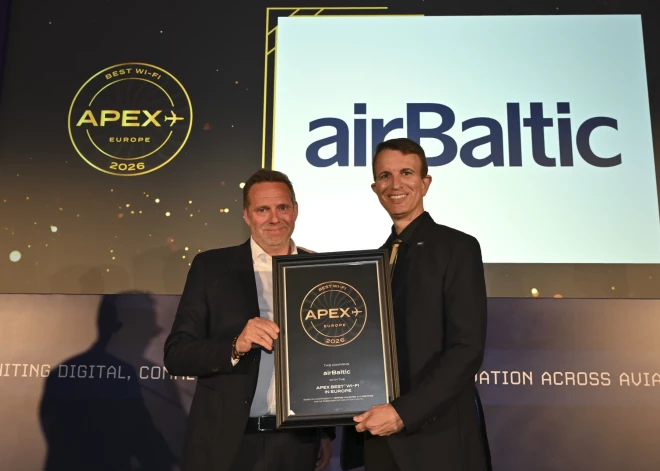 "airBaltic" saņem APEX balvu par labāko internetu Eiropā