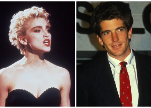 Madonna un Džons F. Kenedijs juniors 1988. gadā, kad viņus vienoja romāns.