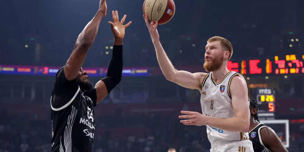 Dāvis Bertāns, kurš 2013. gadā par Adrijas līgas čempionu kļuva "Partizan" sastāvā, piektdienas mačā guva četrus punktus.