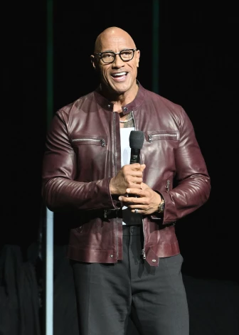 Dveins Džonsons kino nozares konference “CinemaCon” Lasvegasā 2026. gada aprīlī.