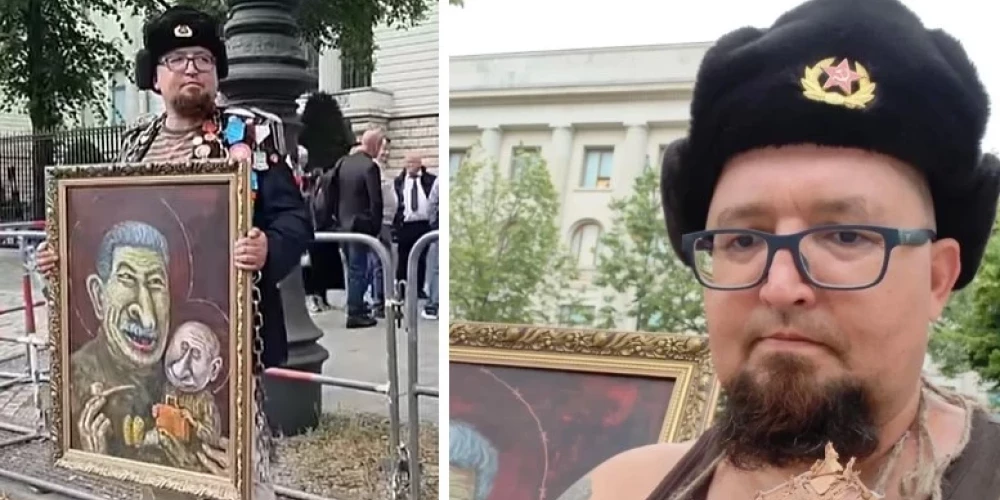 На прошлой неделе Скрепецкий провел перформанс в Берлине.