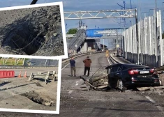 Ukraina sacaurumojusi vēl vienu krievu okupantiem svarīgu tiltu Novoazovskā